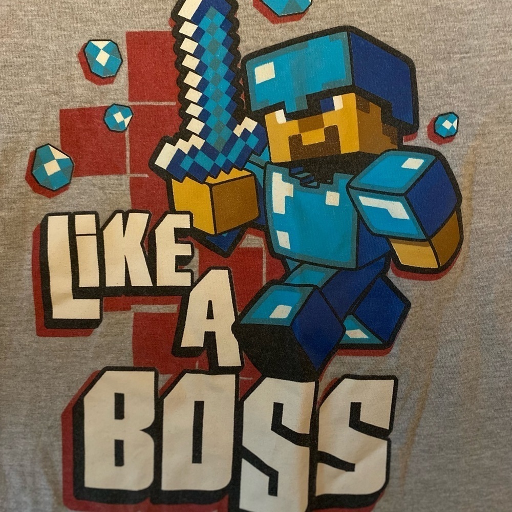 Minecraft Steve T Shirt Boys Size 4/5 - Picture 4 of 5